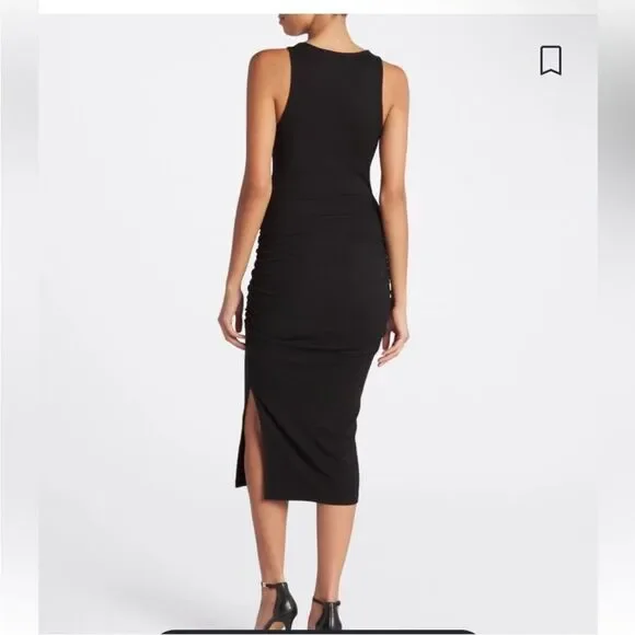 NWT Michael Stars Giulia Dress in Black. Size M Bodycon Summer Tank Dress - Picture 4 of 6